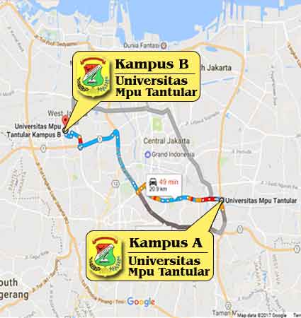 Campus Location & Map University of Mpu Tantular Jakarta Nomor